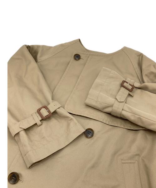 JOURNAL STANDARD（ジャーナルスタンダード）JOURNAL STANDARD (ジャーナルスタンダード) ギャバノーカラーショートトレンチ ベージュ サイズ:38の古着・服飾アイテム