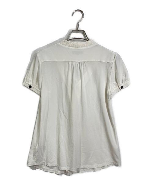 BURBERRY（バーバリー）BURBERRY (バーバリー) ボウタイブラウス　半袖ブラウス　日本製 ホワイト サイズ:1の古着・服飾アイテム