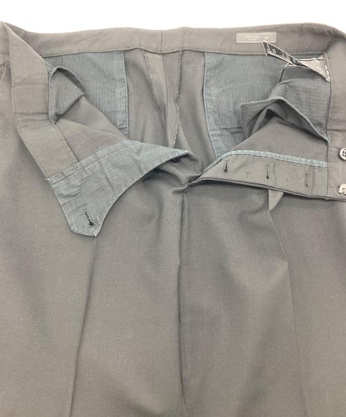 PRADA（プラダ）PRADA (プラダ) 2010年製 コットンスラックス ブラック サイズ:50の古着・服飾アイテム