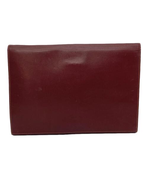 must de cartier（マストドゥカルティエ）Must de Cartier (マストドゥカルティエ) クラッチバッグ　 レッド サイズ:実寸参照の古着・服飾アイテム