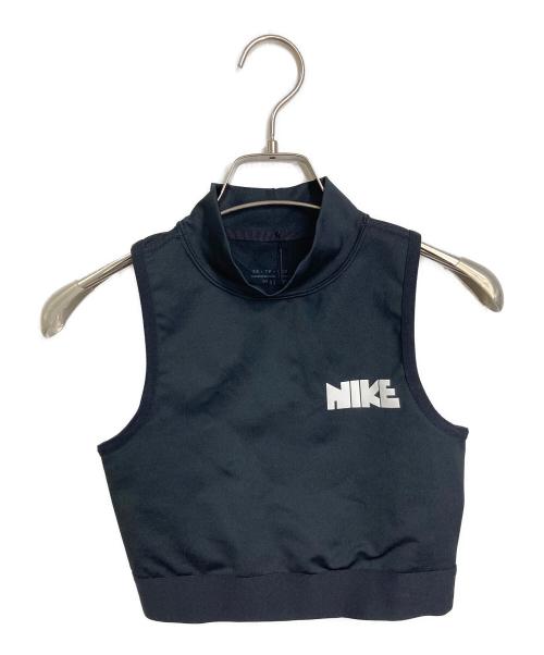 NIKE（ナイキ）NIKE (ナイキ) sacai (サカイ) クロップドモックネックノースリーブトップ ブラック サイズ:xs 未使用品の古着・服飾アイテム
