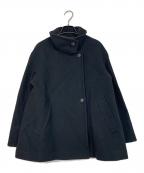 green label relaxingグリーンレーベルリラクシング）の古着「SENTDALE WOOL スタンドカラー ミドル コート」｜ブラック
