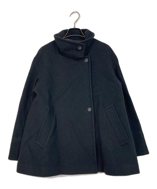 green label relaxing（グリーンレーベルリラクシング）green label relaxing (グリーンレーベルリラクシング) SENTDALE WOOL スタンドカラー ミドル コート ブラック サイズ:38の古着・服飾アイテム