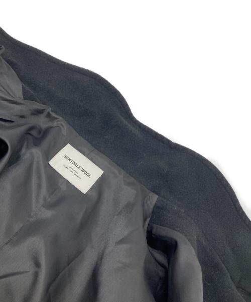 green label relaxing（グリーンレーベルリラクシング）green label relaxing (グリーンレーベルリラクシング) SENTDALE WOOL スタンドカラー ミドル コート ブラック サイズ:38の古着・服飾アイテム