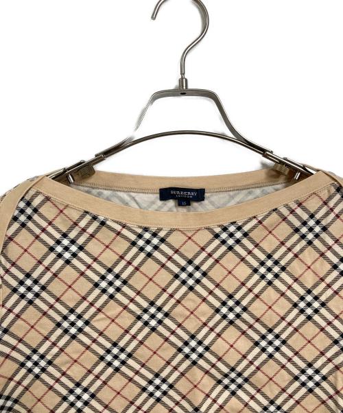 BURBERRY（バーバリー）BURBERRY (バーバリー) ノバチェックＴシャツ ベージュ サイズ:15の古着・服飾アイテム
