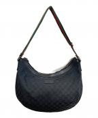 GUCCIグッチ）の古着「GGキャンバス  ショルダーバッグ　シェリーライン　イタリア製」｜ブラック