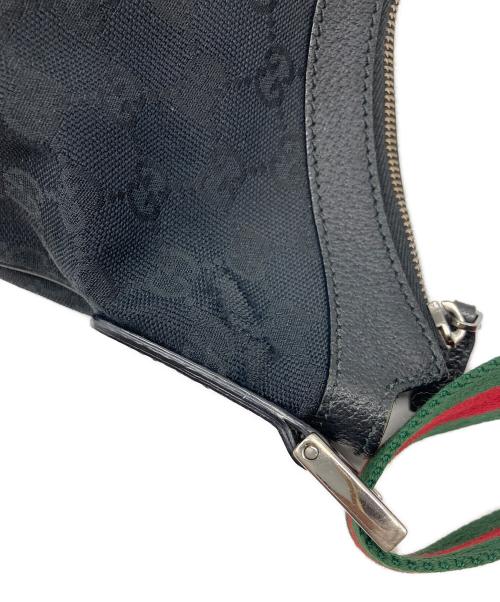 GUCCI（グッチ）GUCCI (グッチ) GGキャンバス  ショルダーバッグ　シェリーライン　イタリア製 ブラック サイズ:実寸参照の古着・服飾アイテム