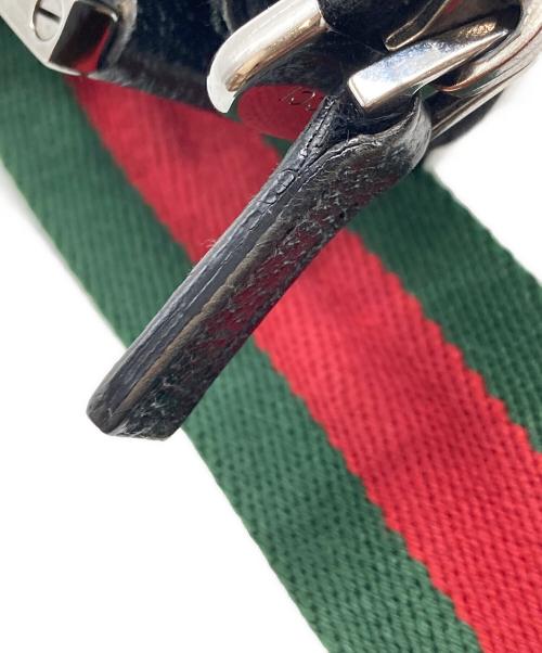 GUCCI（グッチ）GUCCI (グッチ) GGキャンバス  ショルダーバッグ　シェリーライン　イタリア製 ブラック サイズ:実寸参照の古着・服飾アイテム