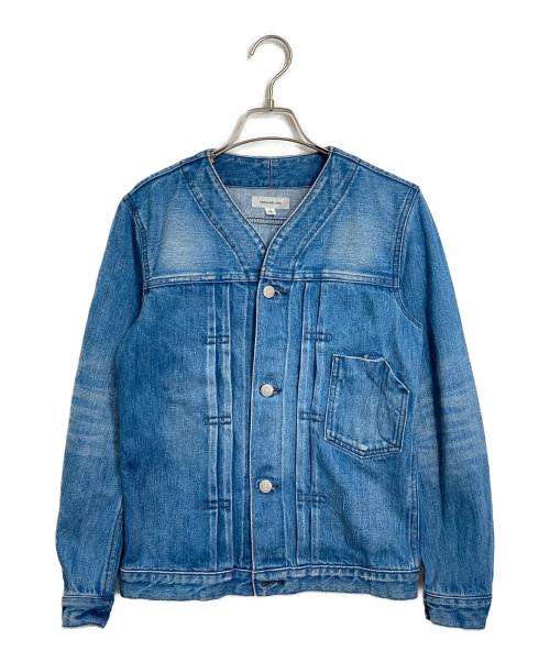 ordinary fits（オーディナリーフィッツ）Ordinary fits (オーディナリーフィッツ) 1st ノーカラーデニムジャケット ブルーの古着・服飾アイテム