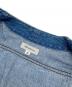 中古・古着 Ordinary fits (オーディナリーフィッツ) 1st ノーカラーデニムジャケット ブルー：5000円