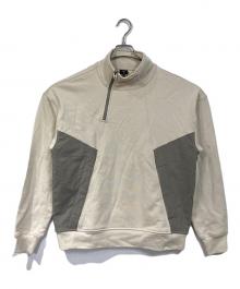 G-STAR RAW（ジースターロゥ）の古着「Fabric Mix Half Zip Sweater ファブリックミックスハーフジップスウェット スウェット」｜ベージュ