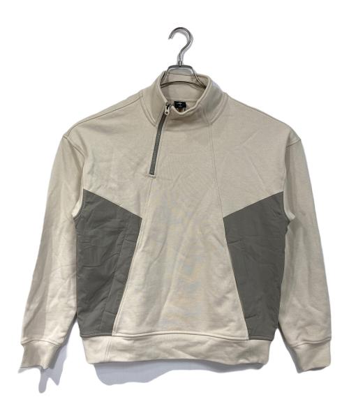 G-STAR RAW（ジースターロゥ）G-STAR RAW (ジースターロゥ) Fabric Mix Half Zip Sweater ファブリックミックスハーフジップスウェット スウェット ベージュ サイズ:Sの古着・服飾アイテム