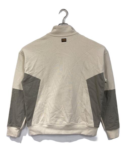 G-STAR RAW（ジースターロゥ）G-STAR RAW (ジースターロゥ) Fabric Mix Half Zip Sweater ファブリックミックスハーフジップスウェット スウェット ベージュ サイズ:Sの古着・服飾アイテム