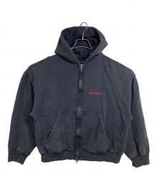 BALENCIAGA（バレンシアガ）の古着「クロップドジップアップパーカー　ジップパーカー　フーディ」｜グレー