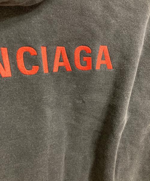 BALENCIAGA（バレンシアガ）BALENCIAGA (バレンシアガ) クロップドジップアップパーカー　ジップパーカー　フーディ グレー サイズ:Sの古着・服飾アイテム