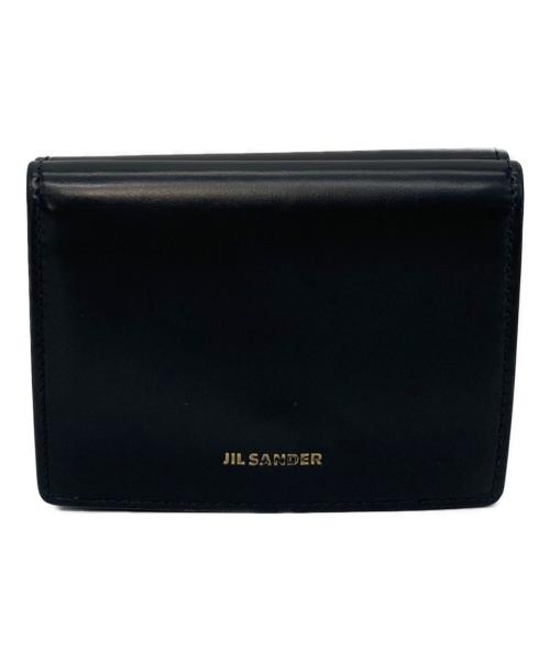 JIL SANDER（ジルサンダー）JIL SANDER (ジルサンダー) ベビーウォレット　三つ折り財布　ミニ財布 ブラック サイズ:実寸参照の古着・服飾アイテム
