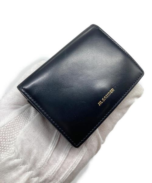 JIL SANDER（ジルサンダー）JIL SANDER (ジルサンダー) ベビーウォレット　三つ折り財布　ミニ財布 ブラック サイズ:実寸参照の古着・服飾アイテム