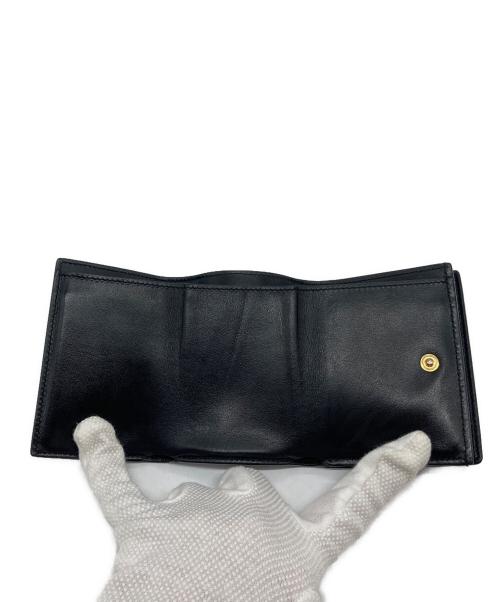 JIL SANDER（ジルサンダー）JIL SANDER (ジルサンダー) ベビーウォレット　三つ折り財布　ミニ財布 ブラック サイズ:実寸参照の古着・服飾アイテム