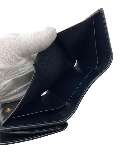 JIL SANDER（ジルサンダー）JIL SANDER (ジルサンダー) ベビーウォレット　三つ折り財布　ミニ財布 ブラック サイズ:実寸参照の古着・服飾アイテム