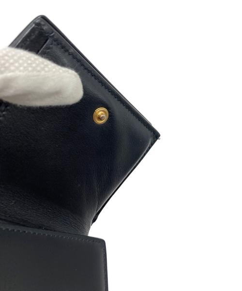 JIL SANDER（ジルサンダー）JIL SANDER (ジルサンダー) ベビーウォレット　三つ折り財布　ミニ財布 ブラック サイズ:実寸参照の古着・服飾アイテム