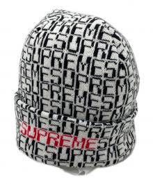 SUPREME（シュプリーム）の古着「Supreme Digital Beanie ニット帽　アクリル帽　19FW」｜ホワイト×ブラック