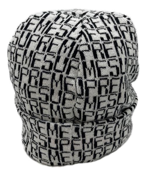 SUPREME（シュプリーム）Supreme (シュプリーム) Supreme Digital Beanie ニット帽　アクリル帽　19FW ホワイト×ブラック サイズ:実寸参照の古着・服飾アイテム