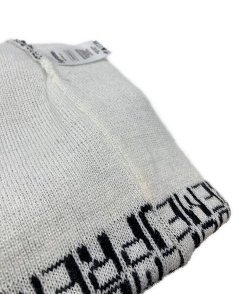 SUPREME（シュプリーム）Supreme (シュプリーム) Supreme Digital Beanie ニット帽　アクリル帽　19FW ホワイト×ブラック サイズ:実寸参照の古着・服飾アイテム