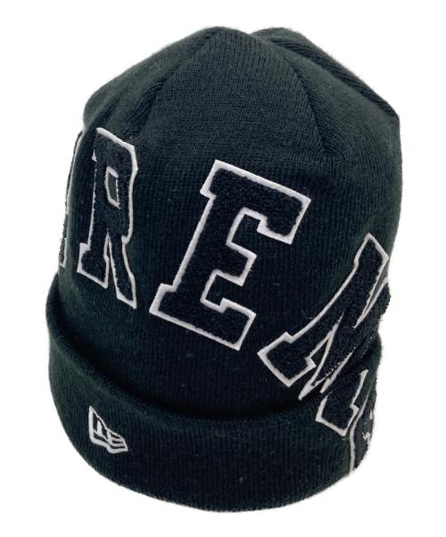 SUPREME（シュプリーム）Supreme (シュプリーム) New Era (ニューエラ) Supreme Era Big Arc Beanie ニット帽 ブラック サイズ:実寸参照の古着・服飾アイテム