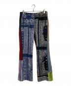 Needles×MIYAGIHIDETAKAニードルズ×ミヤギヒデタカ）の古着「BOOTCUT TRACK PANT トラックパンツ」｜ブラック×ネイビー