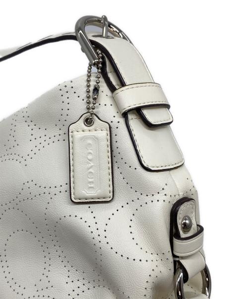 COACH（コーチ）COACH (コーチ) ショルダーバッグ　レザーバッグ ホワイト サイズ:実寸参照の古着・服飾アイテム