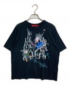 OLLEBOREBLAアルベロベロ）の古着「ぶたさんプリントTシャツ　コットンTシャツ」｜ブラック