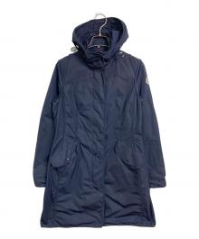 MONCLER（モンクレール）の古着「ARGELIA GIUBBOTTO  ワッペンモッズコート　ロングコート　アウター　ライトアウター」｜ネイビー
