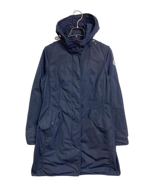 MONCLER（モンクレール）MONCLER (モンクレール) ARGELIA GIUBBOTTO  ワッペンモッズコート　ロングコート　アウター　ライトアウター ネイビー サイズ:1（実寸参照）の古着・服飾アイテム