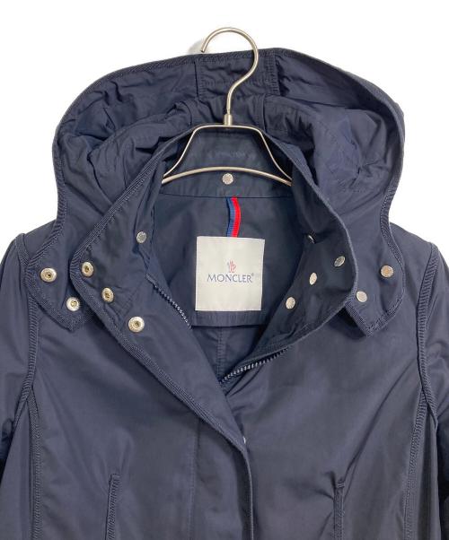 MONCLER（モンクレール）MONCLER (モンクレール) ARGELIA GIUBBOTTO  ワッペンモッズコート　ロングコート　アウター　ライトアウター ネイビー サイズ:1（実寸参照）の古着・服飾アイテム