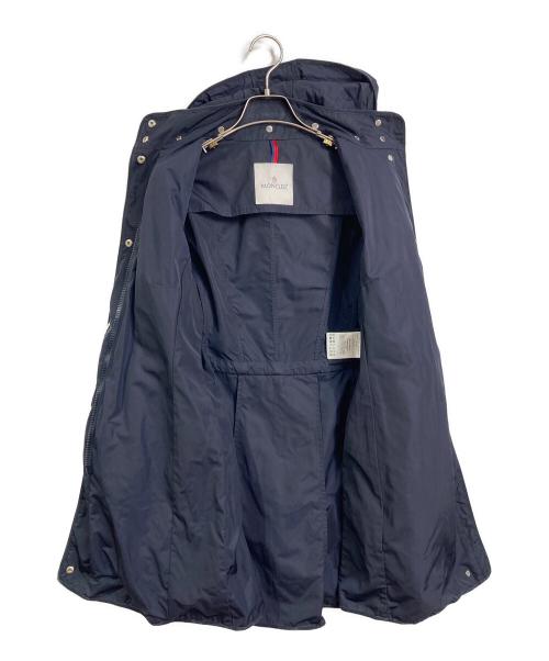 MONCLER（モンクレール）MONCLER (モンクレール) ARGELIA GIUBBOTTO  ワッペンモッズコート　ロングコート　アウター　ライトアウター ネイビー サイズ:1（実寸参照）の古着・服飾アイテム
