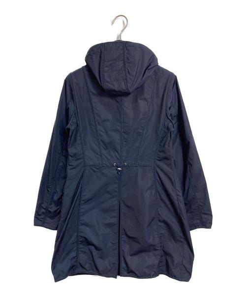 MONCLER（モンクレール）MONCLER (モンクレール) ARGELIA GIUBBOTTO  ワッペンモッズコート　ロングコート　アウター　ライトアウター ネイビー サイズ:1（実寸参照）の古着・服飾アイテム