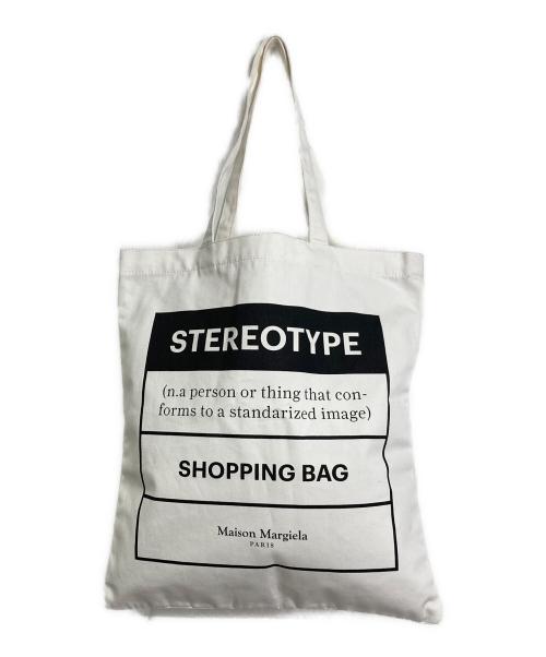 Maison Margiela（メゾンマルジェラ）Maison Margiela (メゾンマルジェラ) STEREOTYPE トートバッグ ホワイト サイズ:実寸参照の古着・服飾アイテム