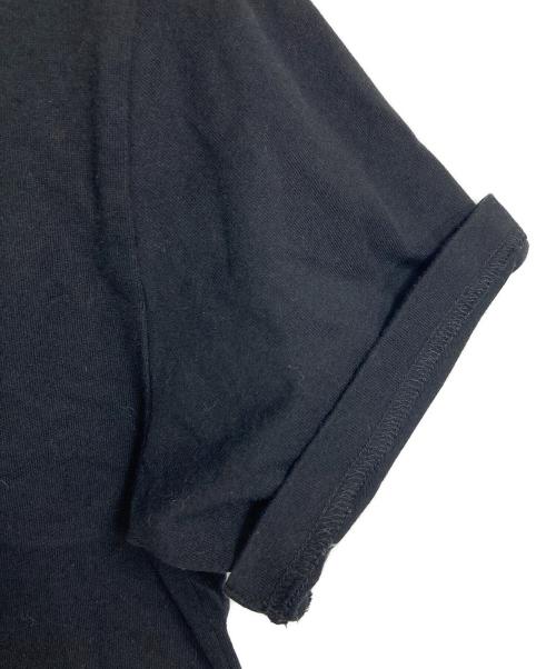 YOHJI YAMAMOTO（ヨウジヤマモト）YOHJI YAMAMOTO (ヨウジヤマモト) New Era (ニューエラ) Tシャツ　半袖　S/Sカットソー　プリントTシャツ ブラック サイズ:Mの古着・服飾アイテム