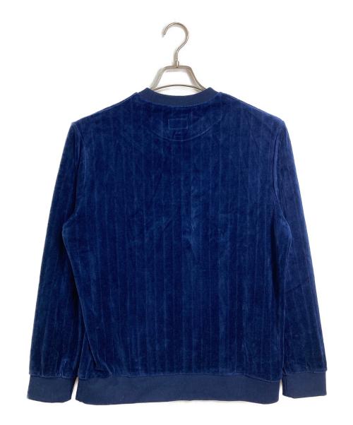 SUPREME（シュプリーム）Supreme (シュプリーム) ベロアクルーネックスウェット　 ネイビー サイズ:Mの古着・服飾アイテム
