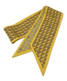 TORY BURCH（トリーバーチ）の古着「ツイリースカーフ　タイスカーフ　リボンスカーフ」｜イエロー