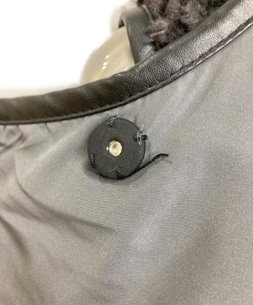 THREE DOTS（スリードッツ）THREE DOTS (スリードッツ) プードルボアパイピングベスト グレー サイズ:Sの古着・服飾アイテム