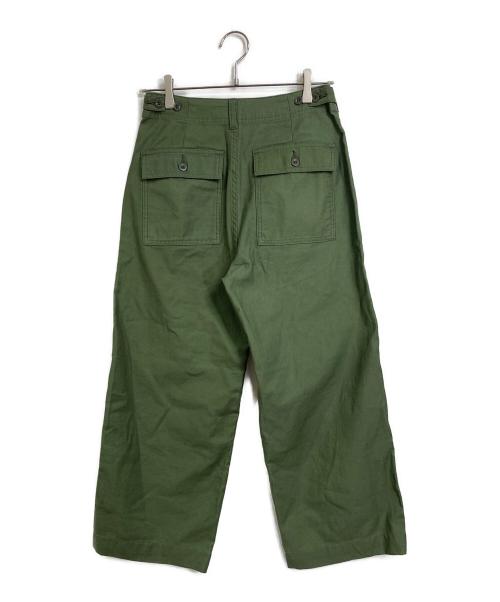DRESSTERIOR（ドレステリア）DRESSTERIOR (ドレステリア) 【ウォッシャブル】バックサテンベイカーパンツ オリーブ サイズ:36の古着・服飾アイテム