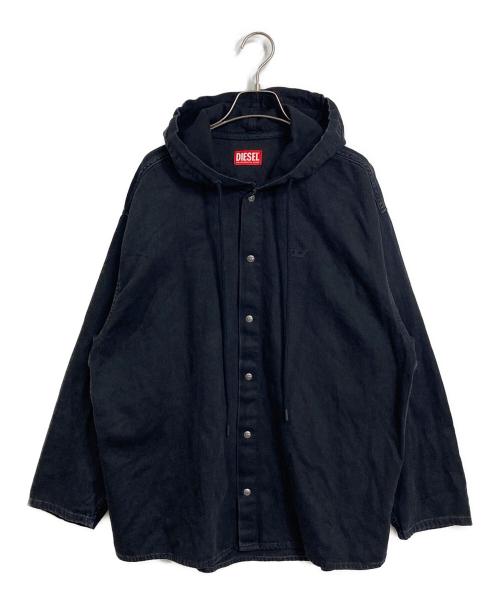 DIESEL（ディーゼル）DIESEL (ディーゼル) Dewny-Hood フーディ　 ブラック サイズ:XSの古着・服飾アイテム