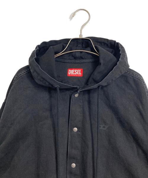 DIESEL（ディーゼル）DIESEL (ディーゼル) Dewny-Hood フーディ　 ブラック サイズ:XSの古着・服飾アイテム