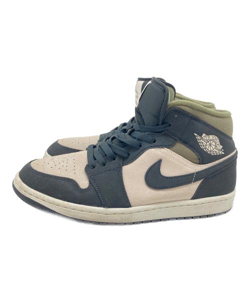 NIKE（ナイキ）NIKE (ナイキ) Air Jordan 1 Mid SE エアジョーダン ブラック×カーキ サイズ:US8の古着・服飾アイテム