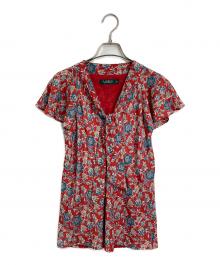 LAUREN RALPH LAUREN（ローレン ラルフ ローレン）の古着「花柄ノースリーブブラウス　フラワープリント」｜レッド