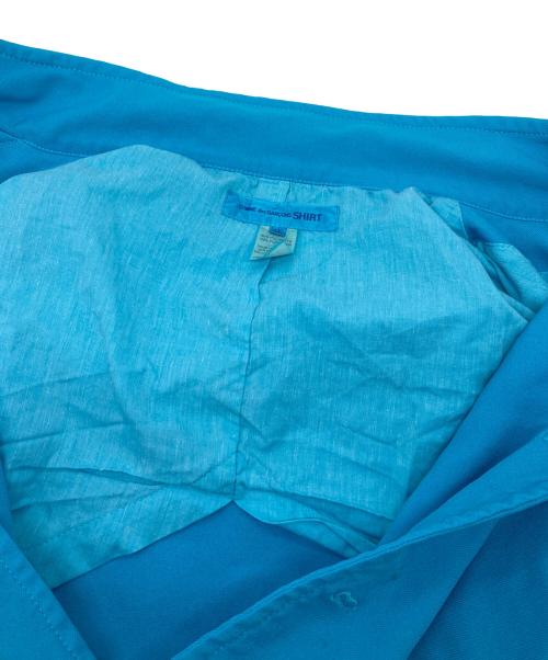 COMME des GARCONS SHIRT（コムデギャルソンシャツ）COMME des GARCONS SHIRT (コムデギャルソンシャツ) 製品染め加工ポリ縮絨ジャケット　アウター　ライトアウター　日本製 スカイブルー サイズ:Mの古着・服飾アイテム