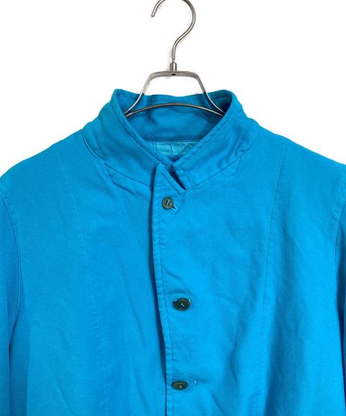 COMME des GARCONS SHIRT（コムデギャルソンシャツ）COMME des GARCONS SHIRT (コムデギャルソンシャツ) 製品染め加工ポリ縮絨ジャケット　アウター　ライトアウター　日本製 スカイブルー サイズ:Mの古着・服飾アイテム