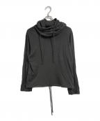 ANN DEMEULEMEESTERアンドゥムルメステール）の古着「変形カットソーパーカー」｜カーキ