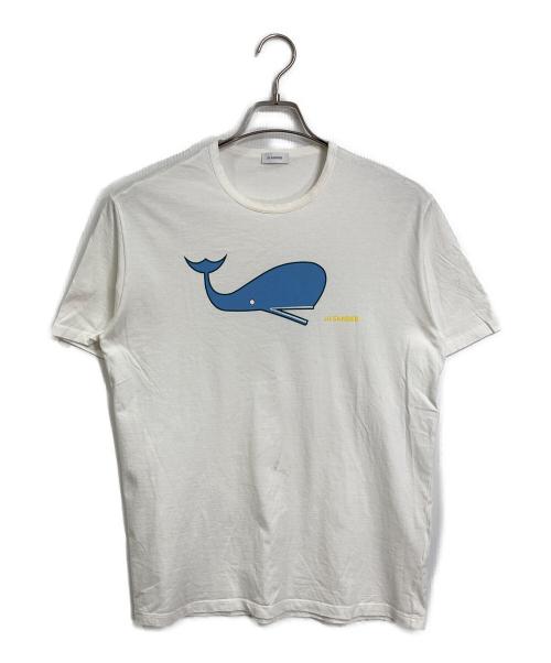 JIL SANDER（ジルサンダー）JIL SANDER (ジルサンダー) クジラプリントTシャツ　半袖カットソー　Tシャツ　Tee  イタリア製 ホワイト サイズ:Mの古着・服飾アイテム